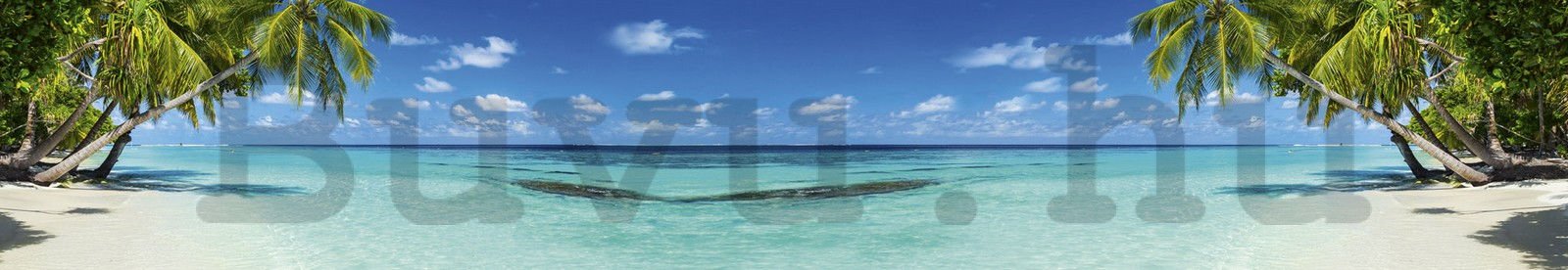 Öntapadós mosható tapéta konyhába - Paradicsom strand, 350x60 cm