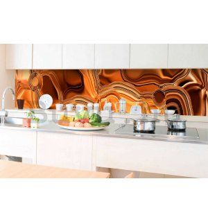 Öntapadós mosható tapéta konyhába - Folyékony réz burkolat, 350x60 cm