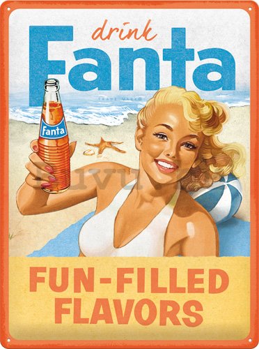 Fémtáblák: Fanta (Fun-Filled Flavors) - 30x40 cm