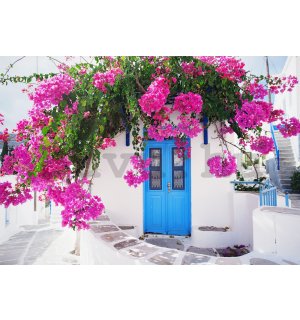 Vlies fotótapéta: Görög utcai virágok (1) - 254x184 cm