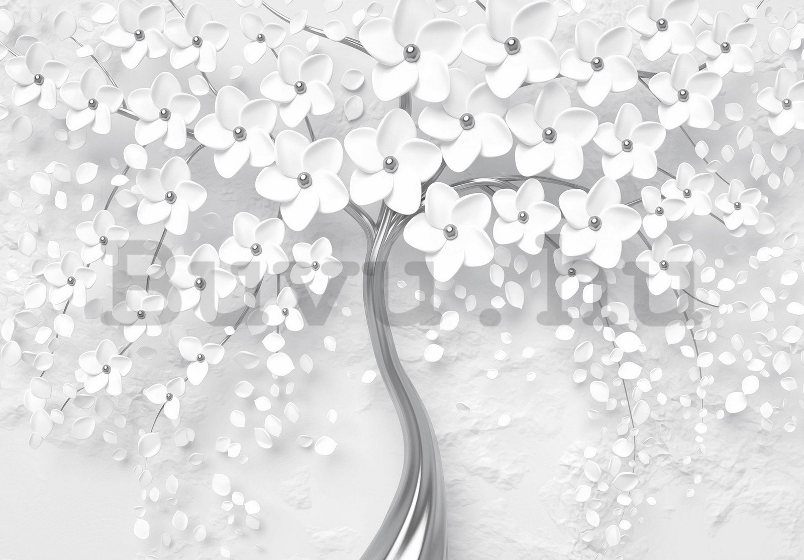 Vlies fotótapéta: Fehér Orakei (fa) - 368x254 cm