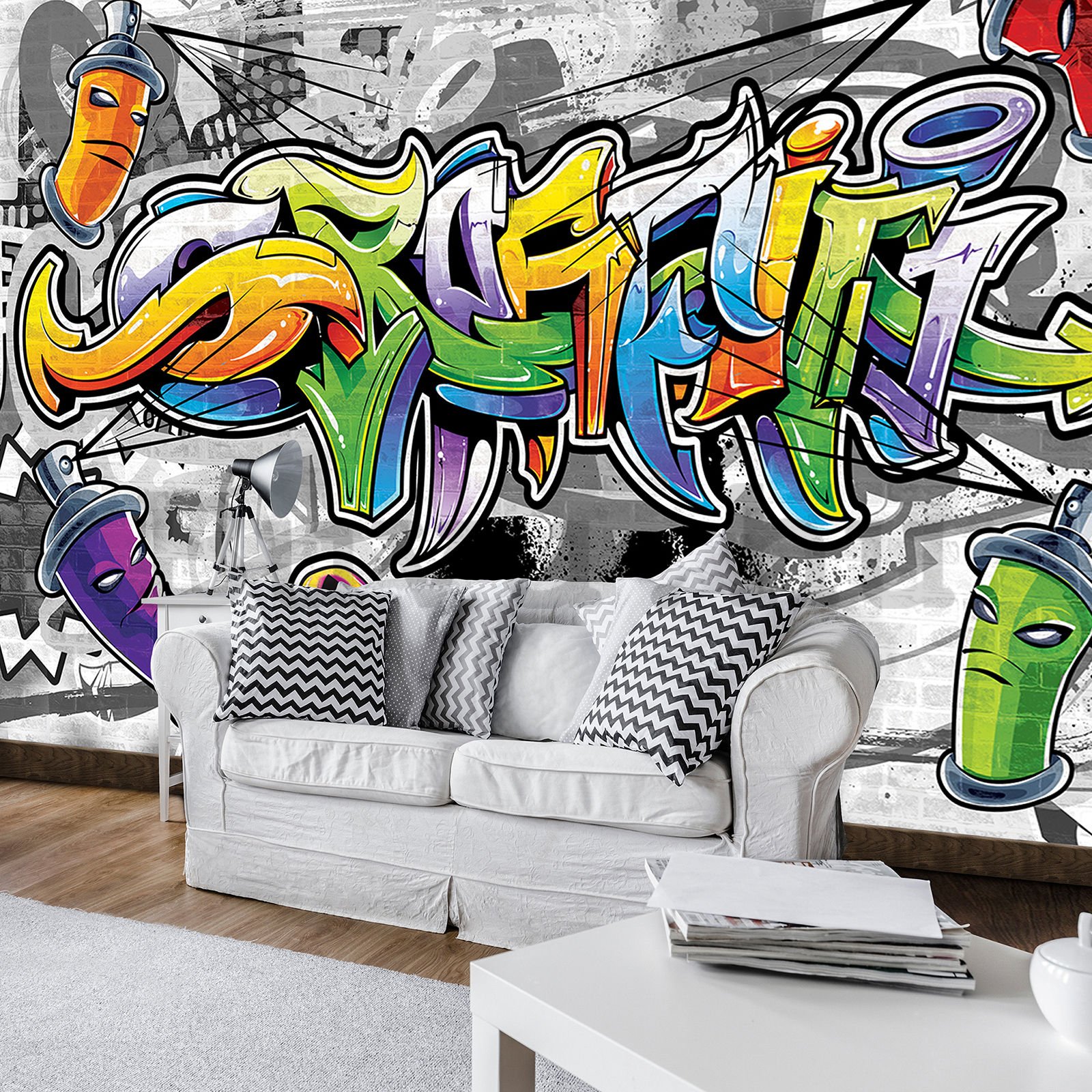 Vlies fotótapéta: Színes graffiti - 208x146 cm