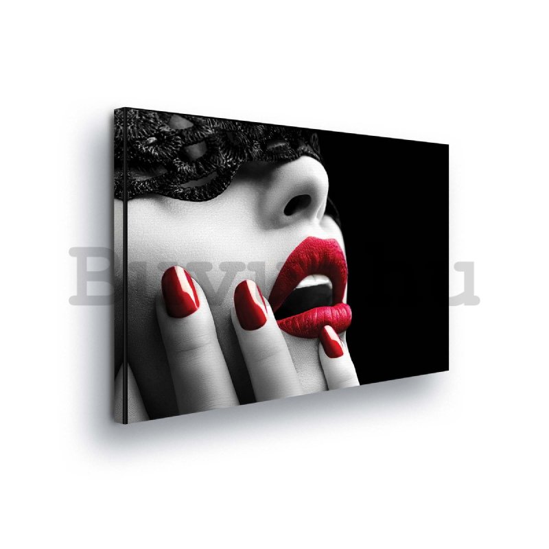 Vászonkép: Vörös ajkak - 100x75 cm