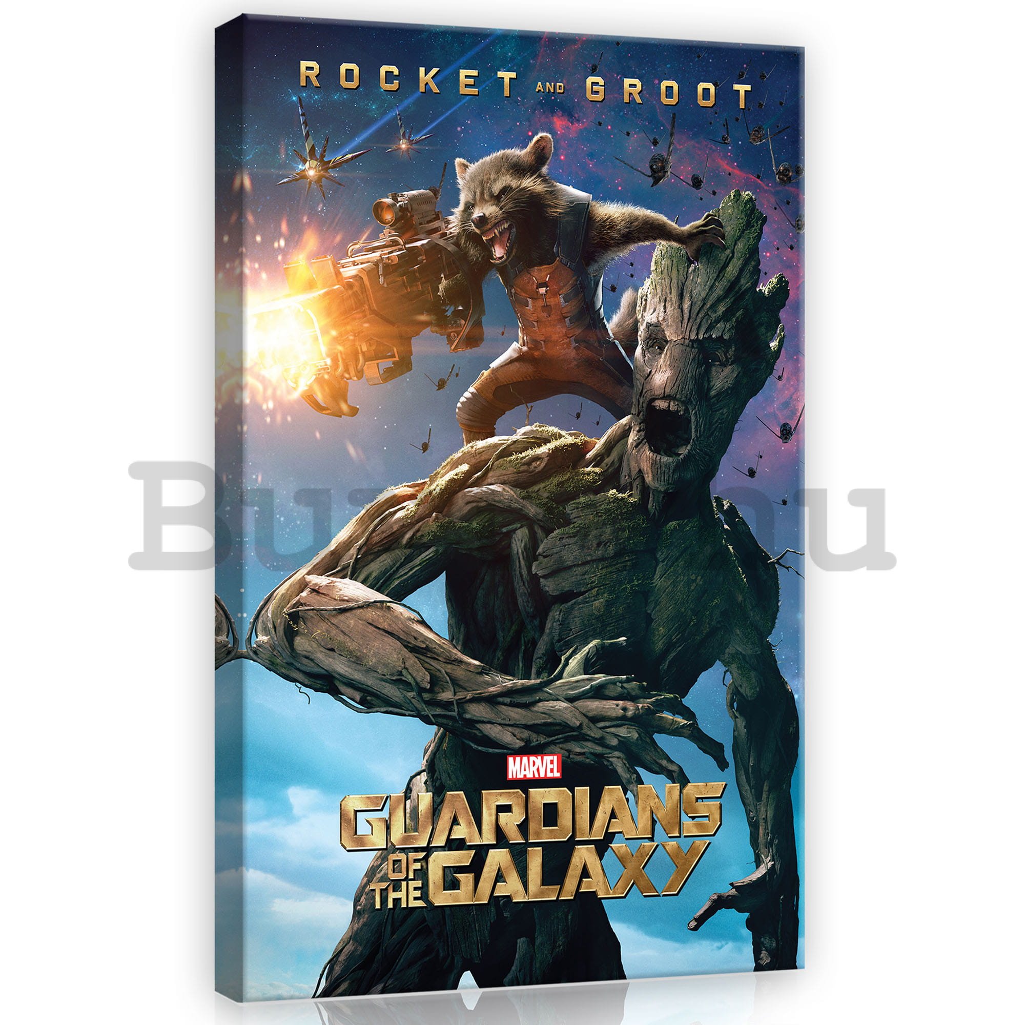 Vászonkép: Guardians of The Galaxy Rocket & Groot - 40x60 cm