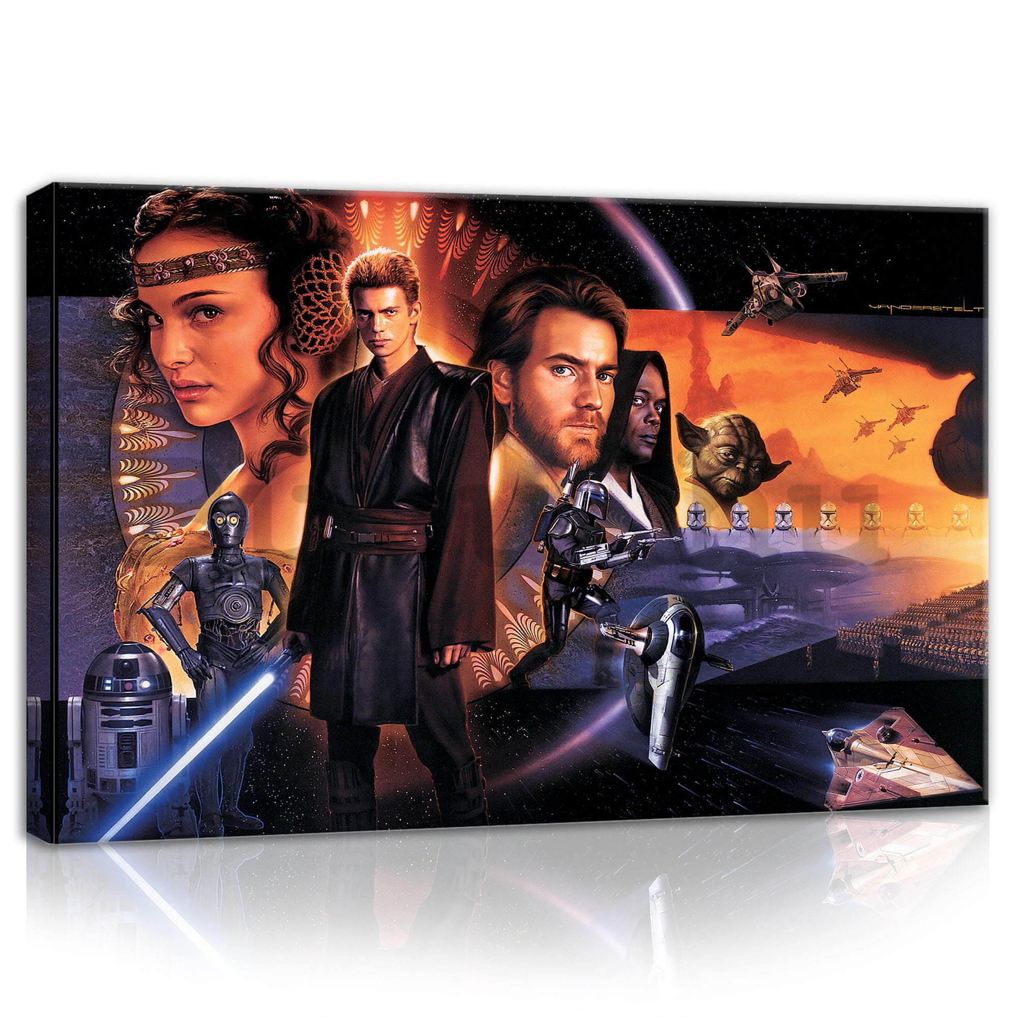 Vászonkép: Star Wars Attack of the Clones (Poster) - 60x40 cm