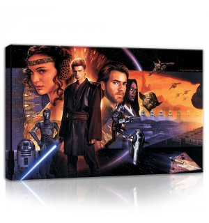 Vászonkép: Star Wars Attack of the Clones (Poster) - 60x40 cm