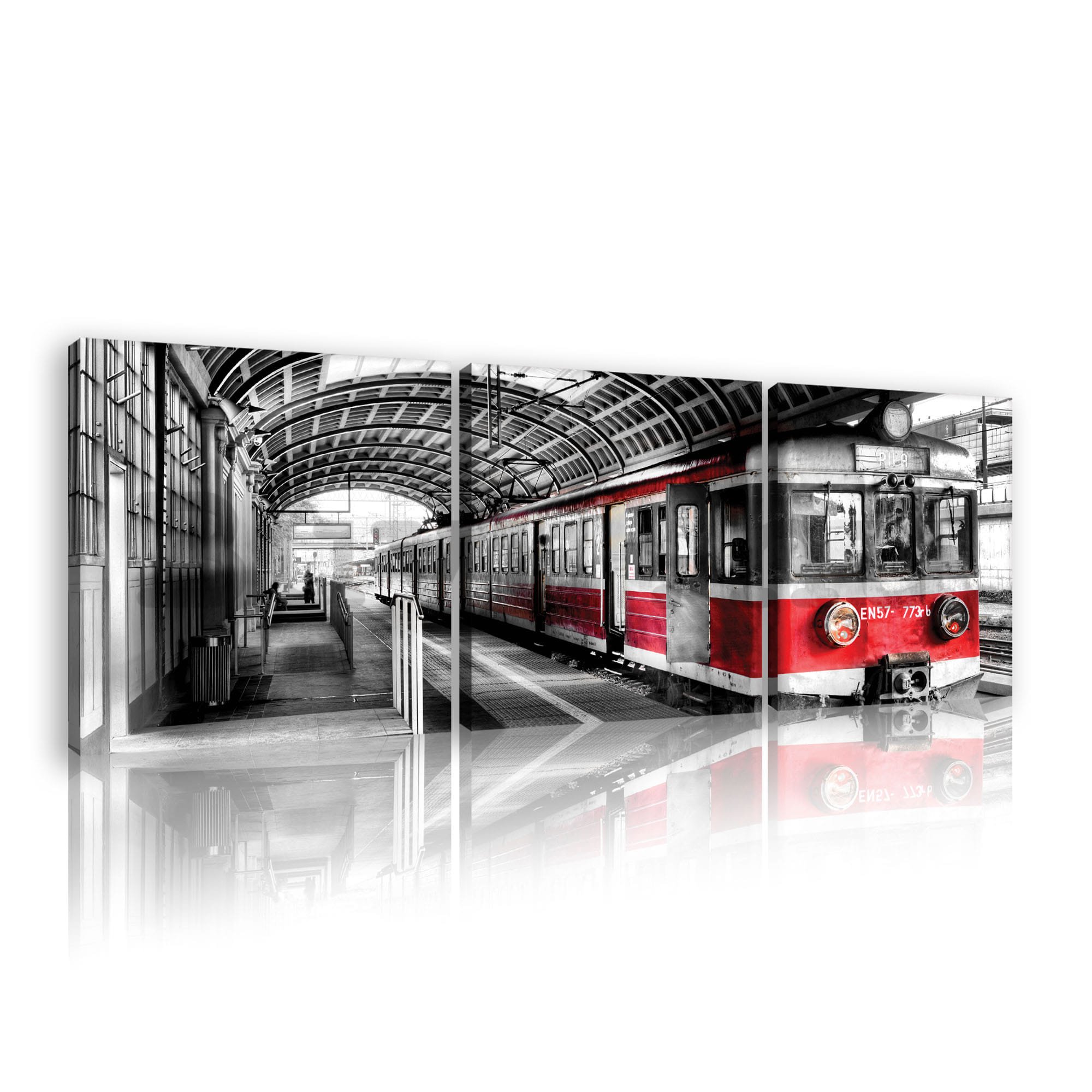 Vászonkép: Régi metró (színes) - készlet 3db 25x25cm
