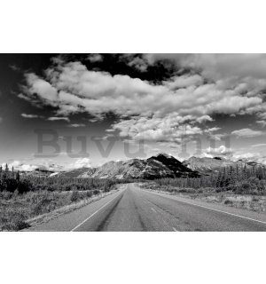Poster: Alaska Highway (fekete-fehér)