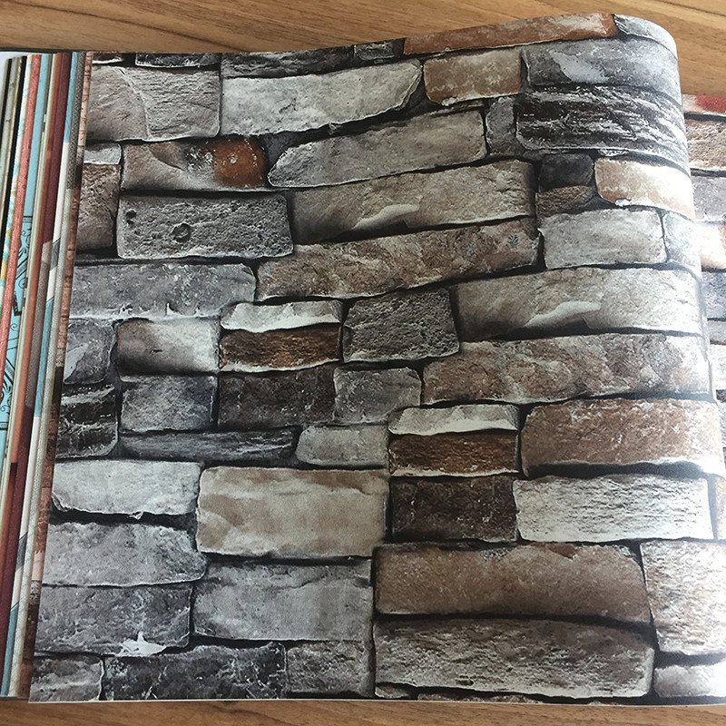 Vinyl tapéta kőfal szürke árnyalatok (2)