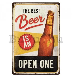 Fémtáblák: The Best Beer is an Open One - 20x30 cm