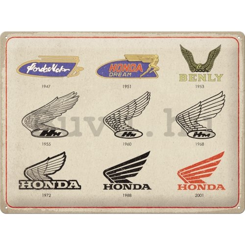Fémtáblák: Honda (Logo Evolution) - 40x30 cm