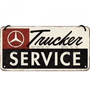 Fémtáblák: Mercedes-Benz Trucker Service - 20x10 cm
