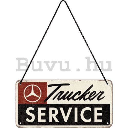 Fémtáblák: Mercedes-Benz Trucker Service - 20x10 cm