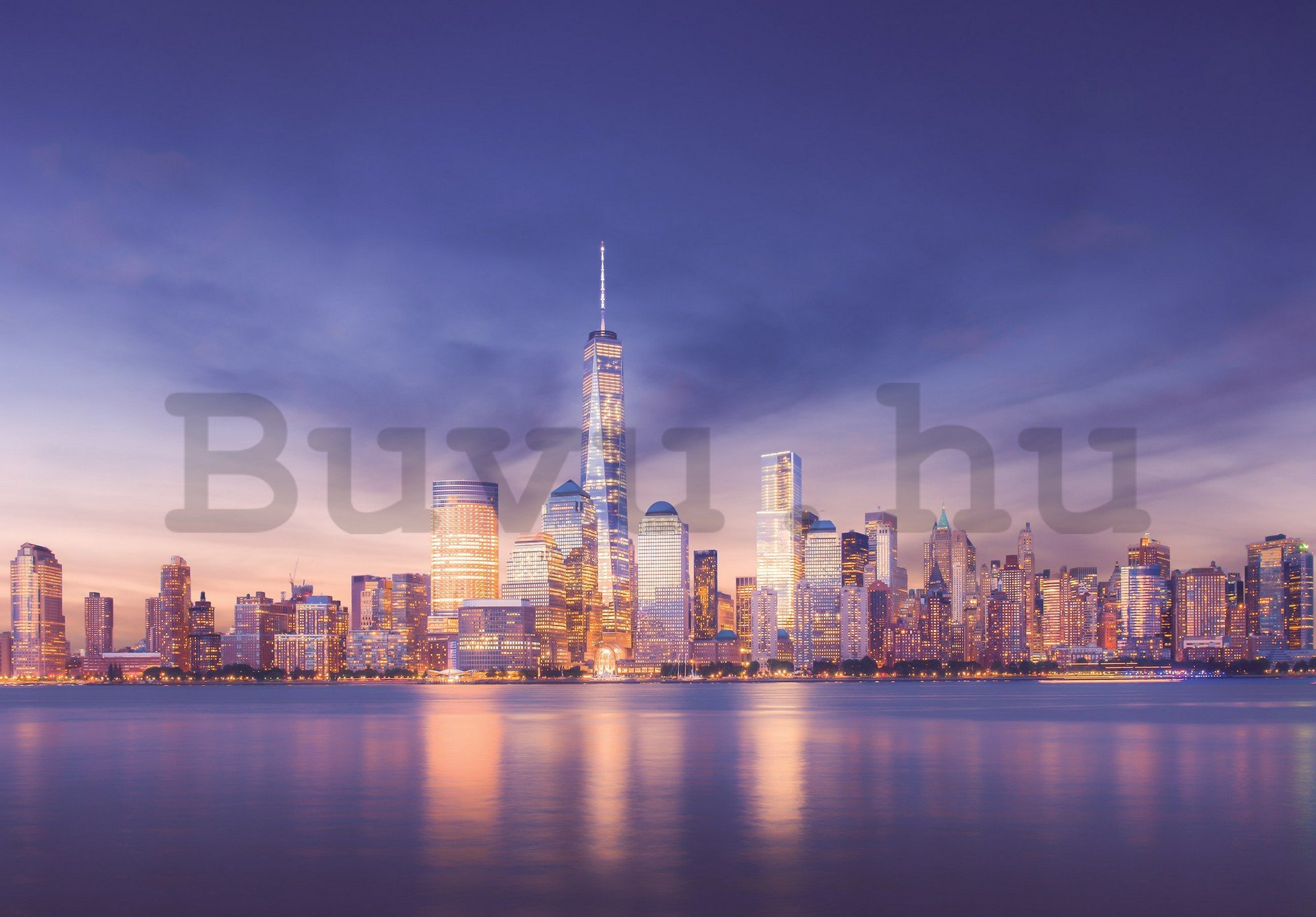 Fotótapéta: New York City (Manhattan naplemente után) - 254x92 cm