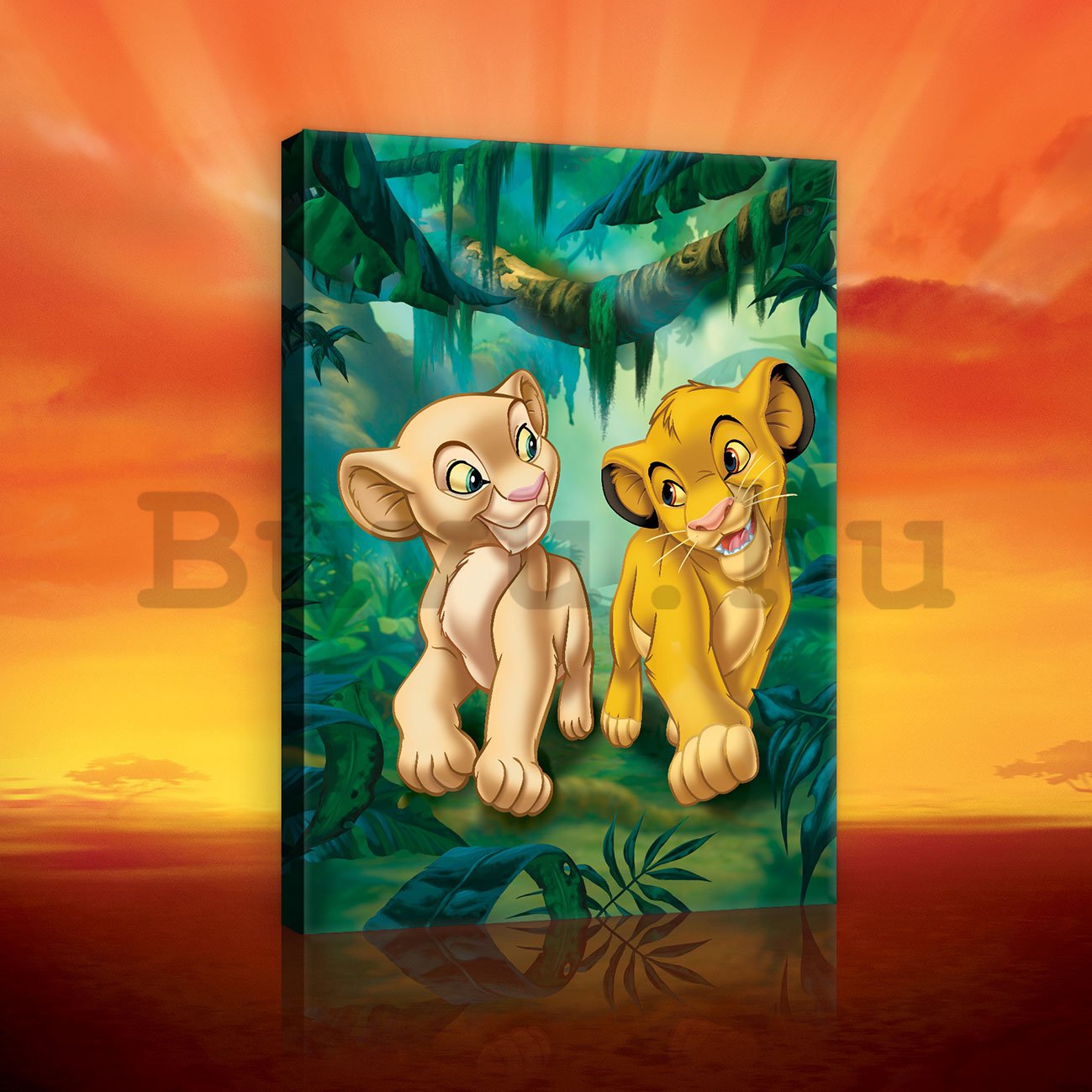 Vászonkép: Az oroszlánkirály (Mufasa és Nala) - 40x60 cm