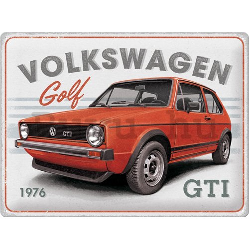 Fémtáblák: VW Golf GTI 1976 - 40x30 cm