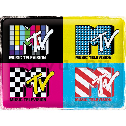 Fémtáblák: MTV Logo Pop Art - 40x30 cm
