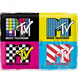 Fémtáblák: MTV Logo Pop Art - 40x30 cm
