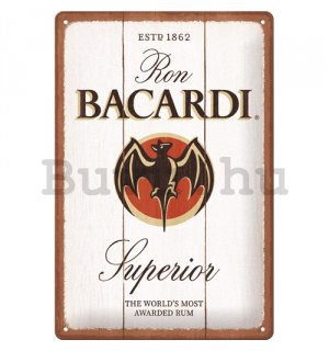 Fémtáblák: Bacardi Superior White Wood - 20x30 cm