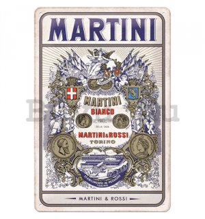 Fémtáblák: Martini Bianco Vermouth Label - 20x30 cm
