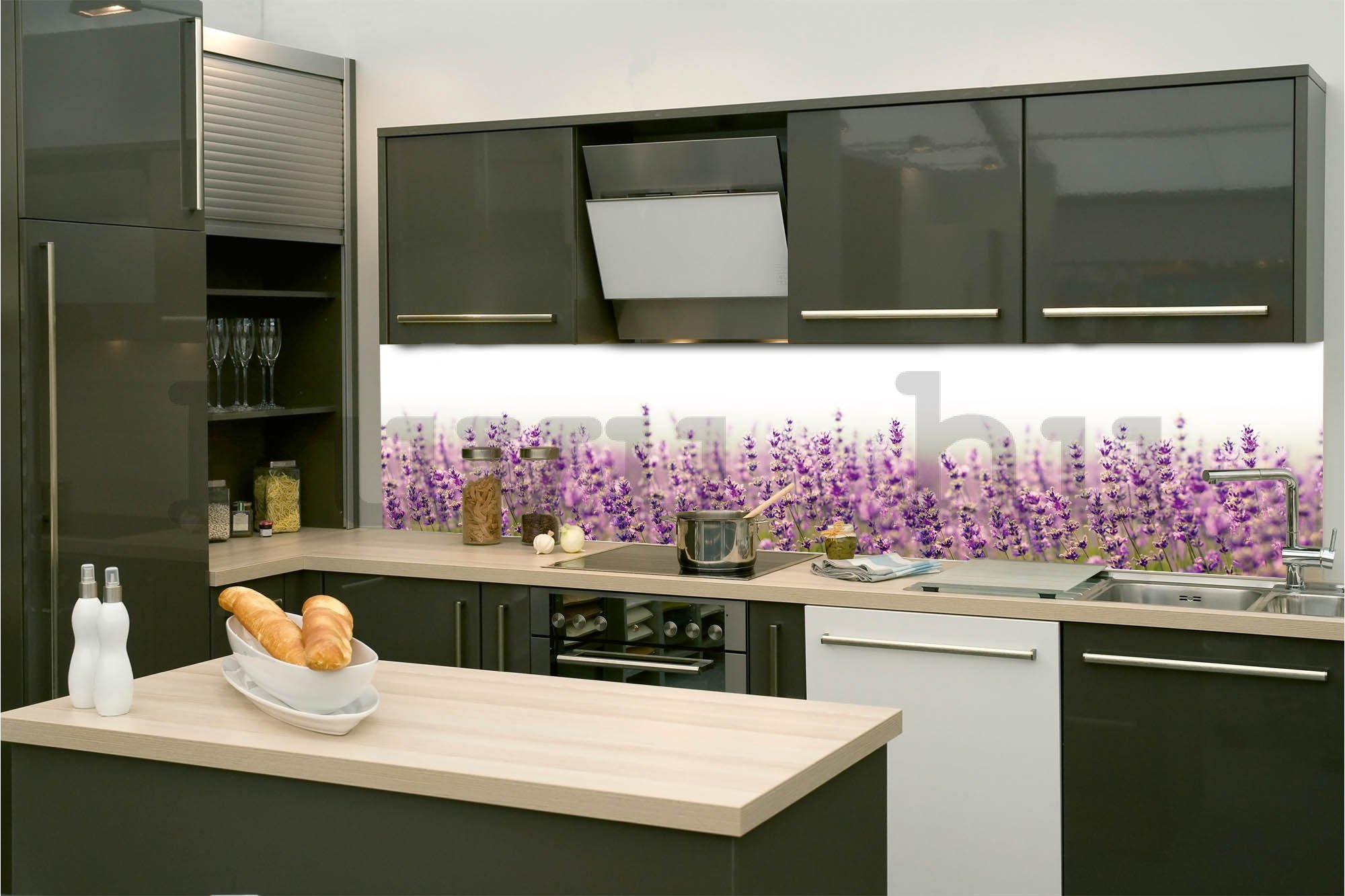 Öntapadós mosható tapéta konyhába - Levendula (1), 260x60 cm
