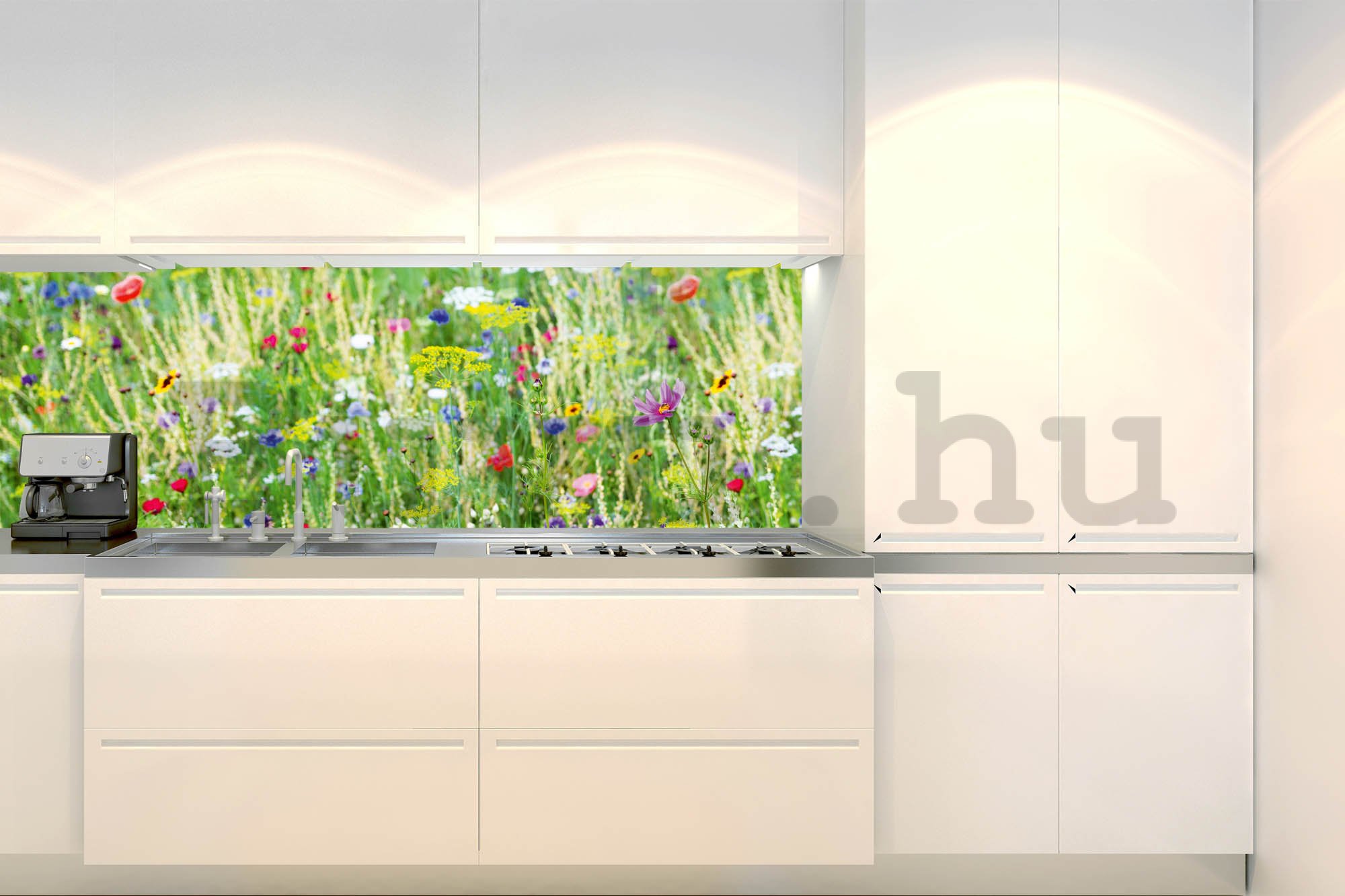 Öntapadós mosható tapéta konyhába - Virágos rét, 180x60 cm