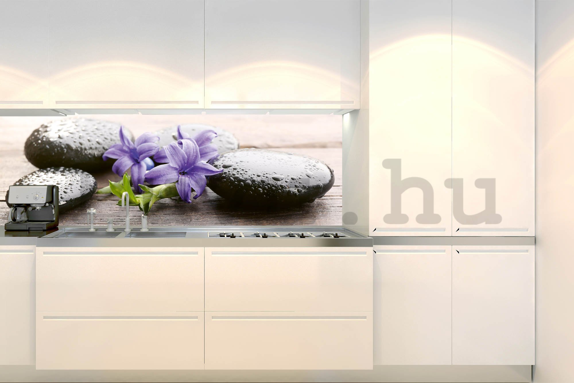 Öntapadós mosható tapéta konyhába - Spa forró kövek, 180x60 cm