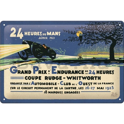 Fémtáblák: 24h Le Mans First Race 1923 - 30x20 cm