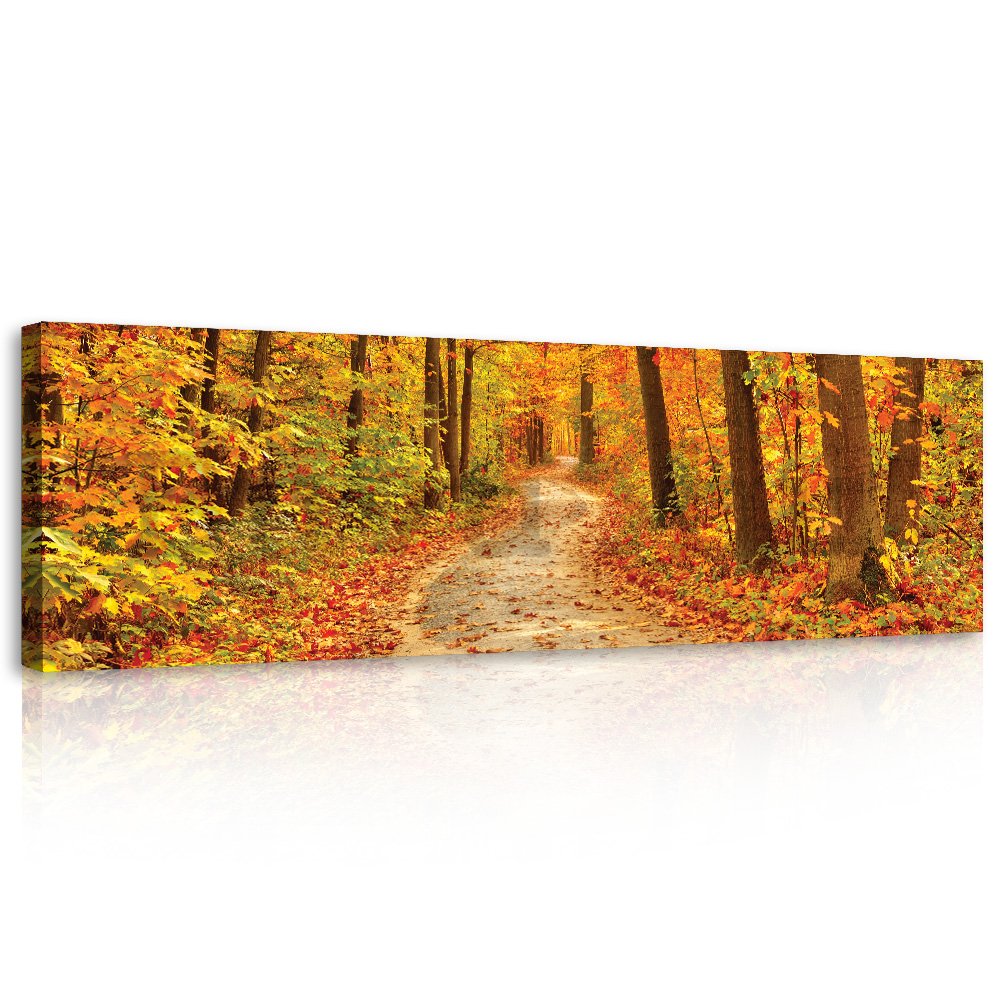 Vászonkép: Őszi színek (erdő) - 145x45 cm