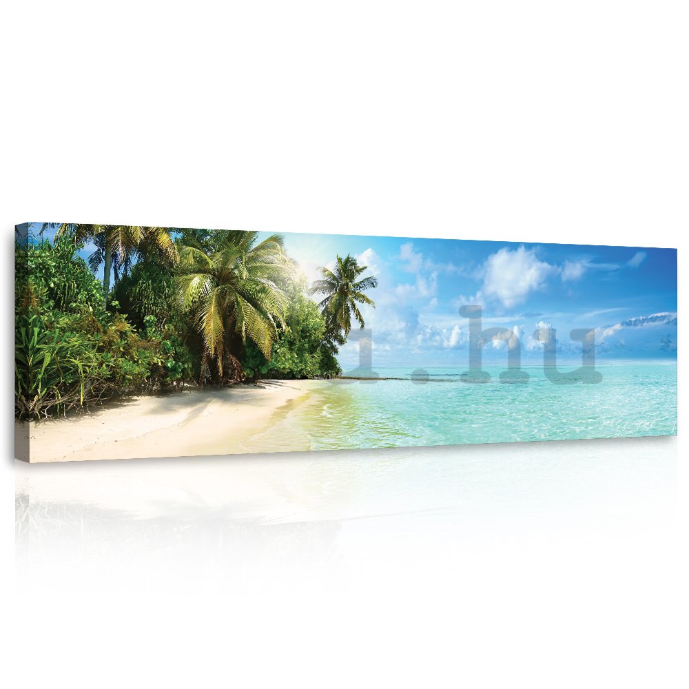 Vászonkép: Napos trópusi tengerpart - 145x45 cm