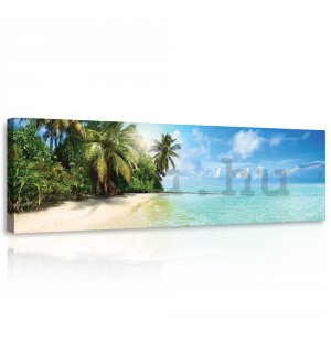 Vászonkép: Napos trópusi tengerpart - 145x45 cm
