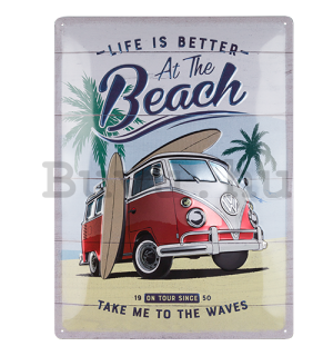 Fémtáblák: VW Life is Better at the Beach Metallic Edition - 40x30 cm