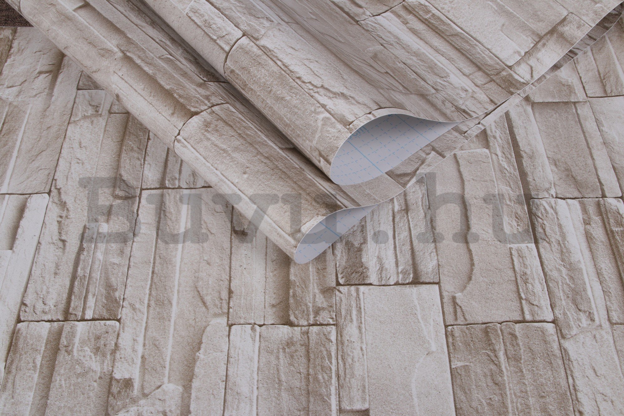 Öntapadós tapéta a falon kő csempe bézs 45cm x 8m