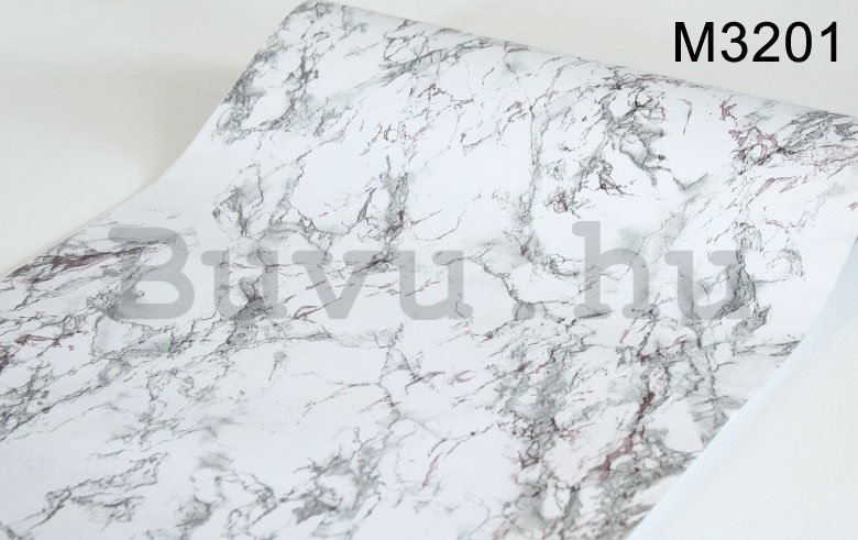 Öntapadó fólia bútorokon márvány fehér-fekete 45cm x 3m