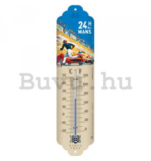 Retró hőmérő - 24h Le Mans - Racing Poster Blue