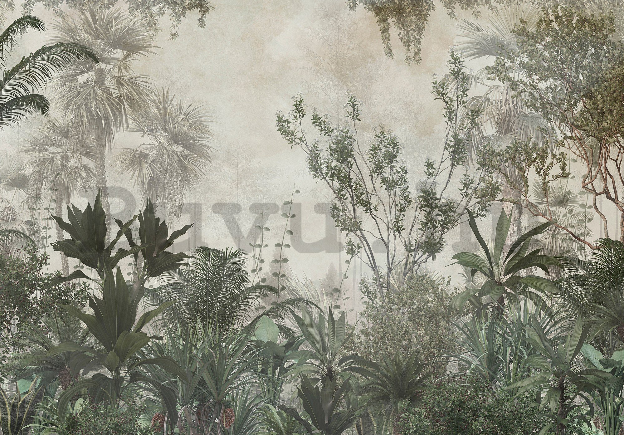 Vlies fotótapéta: Erdei dzsungel zöld - 254x184 cm