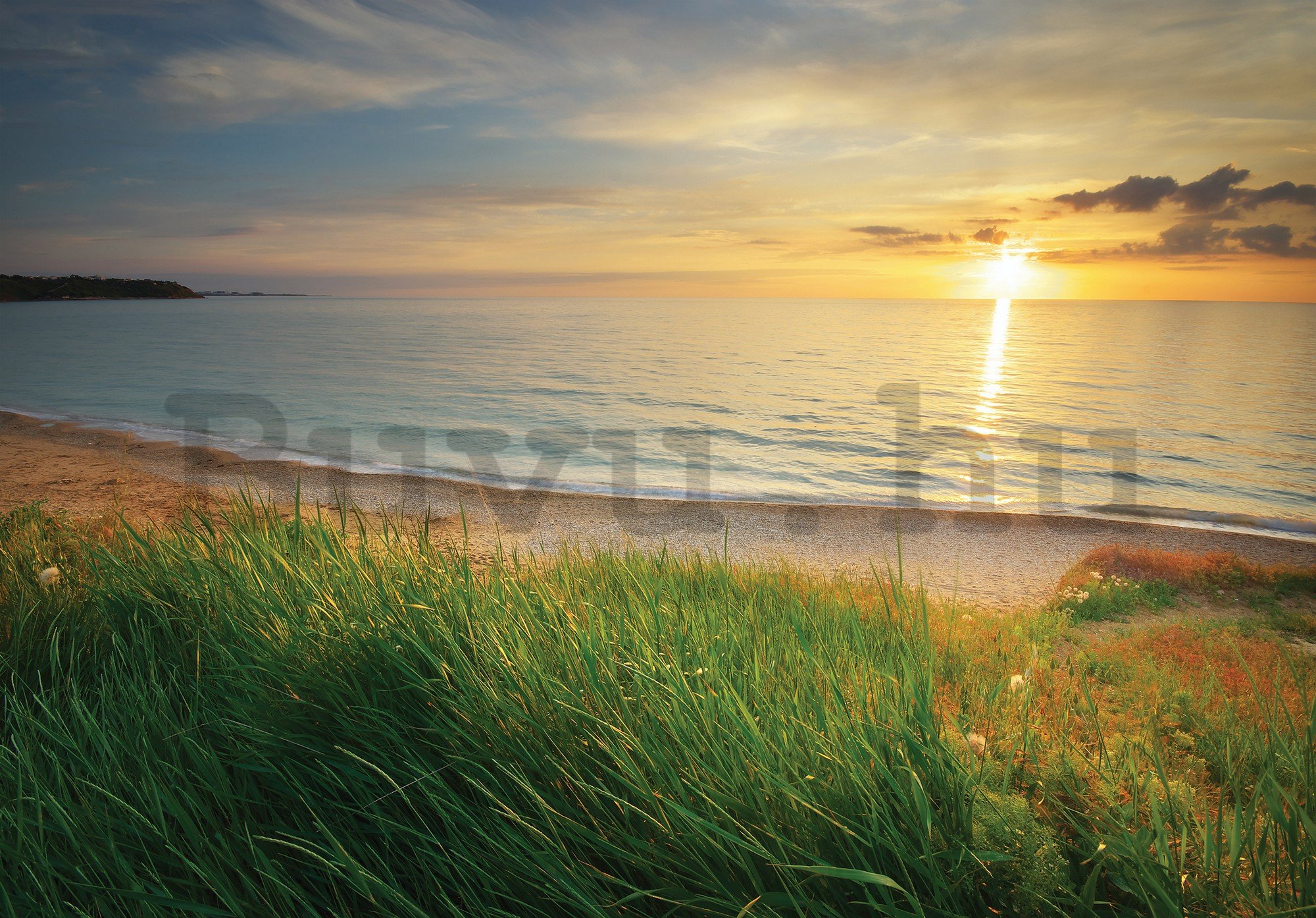 Vlies fotótapéta: Strand naplementében - 254x184 cm