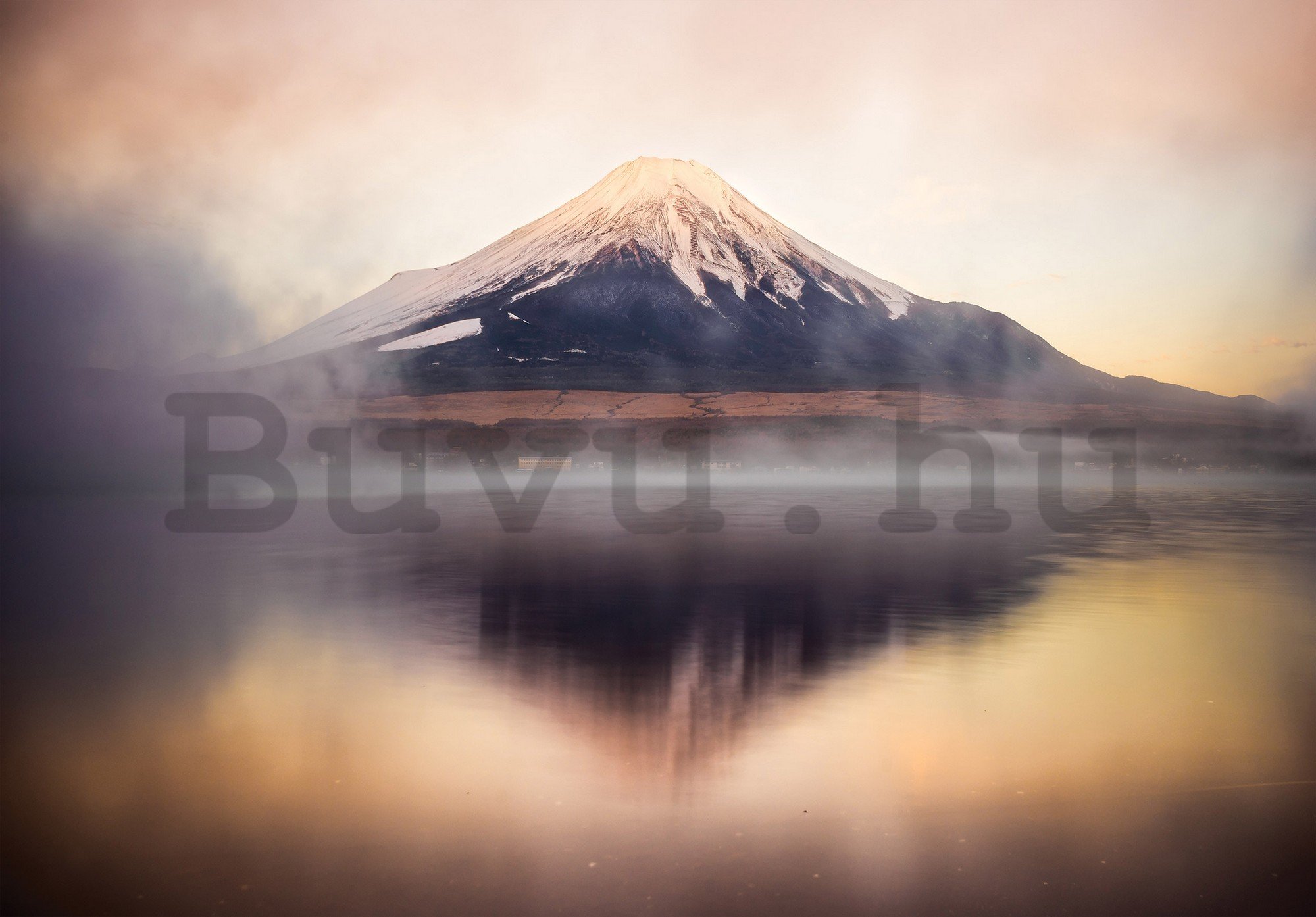 Vlies fotótapéta: Tó és a Fuji hegy - 254x184 cm