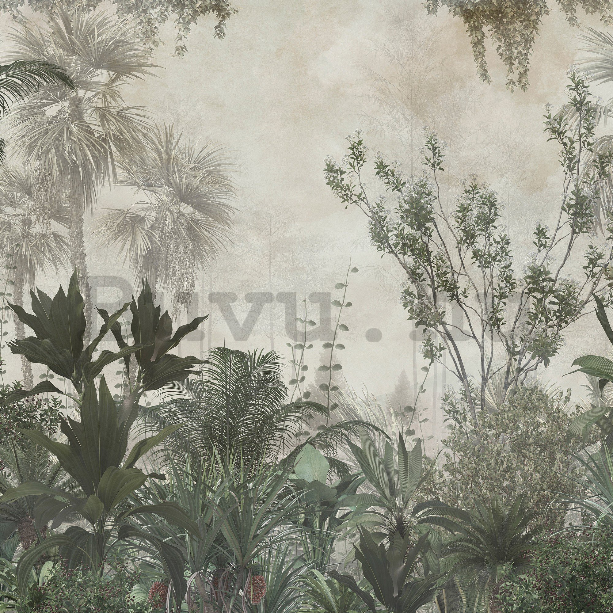 Vlies fotótapéta: Erdei dzsungel zöld - 368x254 cm