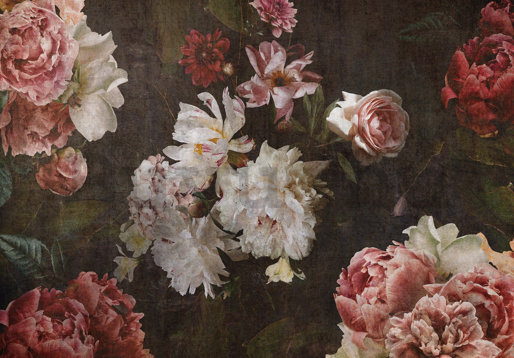 Vlies fotótapéta: Művészi virágok - 416x254 cm