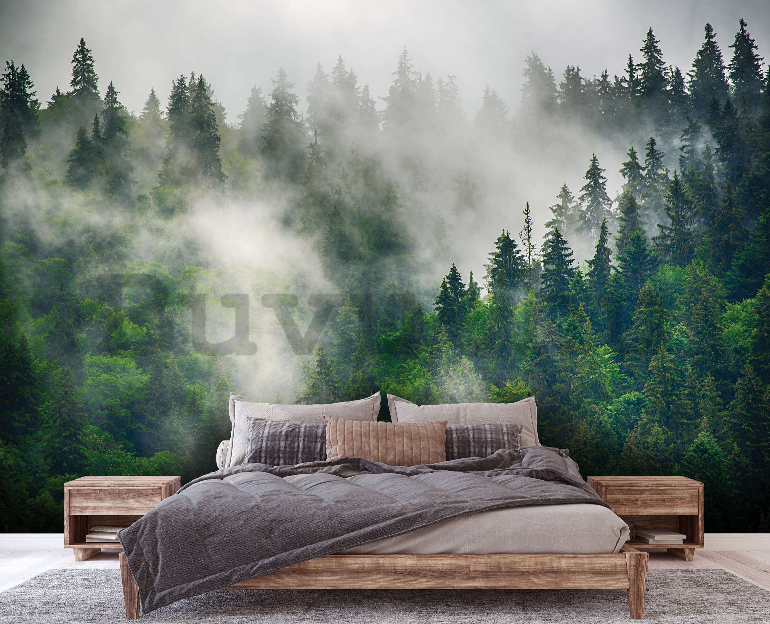 Vlies fotótapéta: Köd az erdő felett (5) - 104x70,5cm