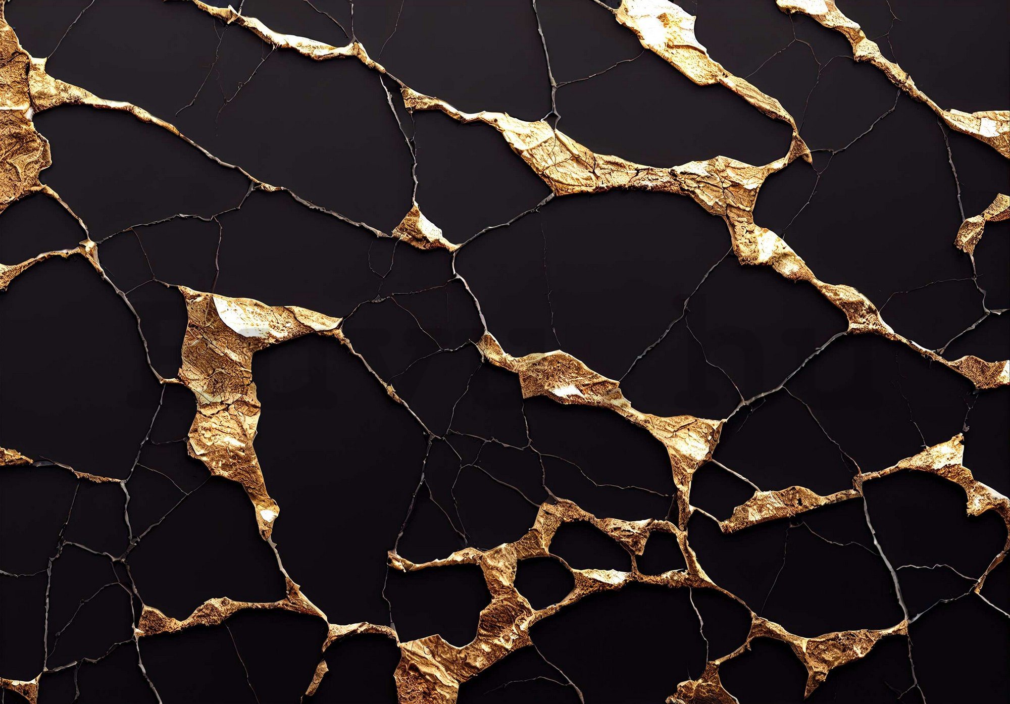 Vlies fotótapéta: Arany márvány csillogás utánzata - 254x184 cm