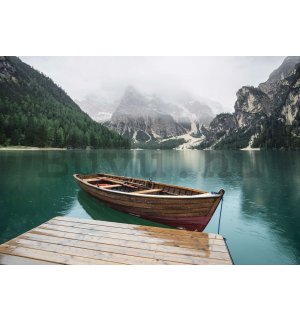 Vlies fotótapéta: Csónak a tavon - 254x184 cm