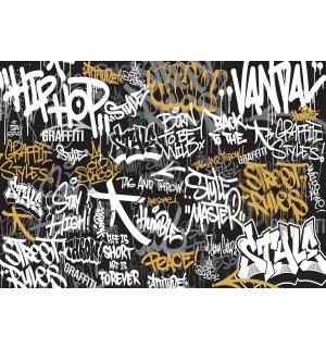 Vlies fotótapéta: Graffiti (háromszínű) - 254x184 cm