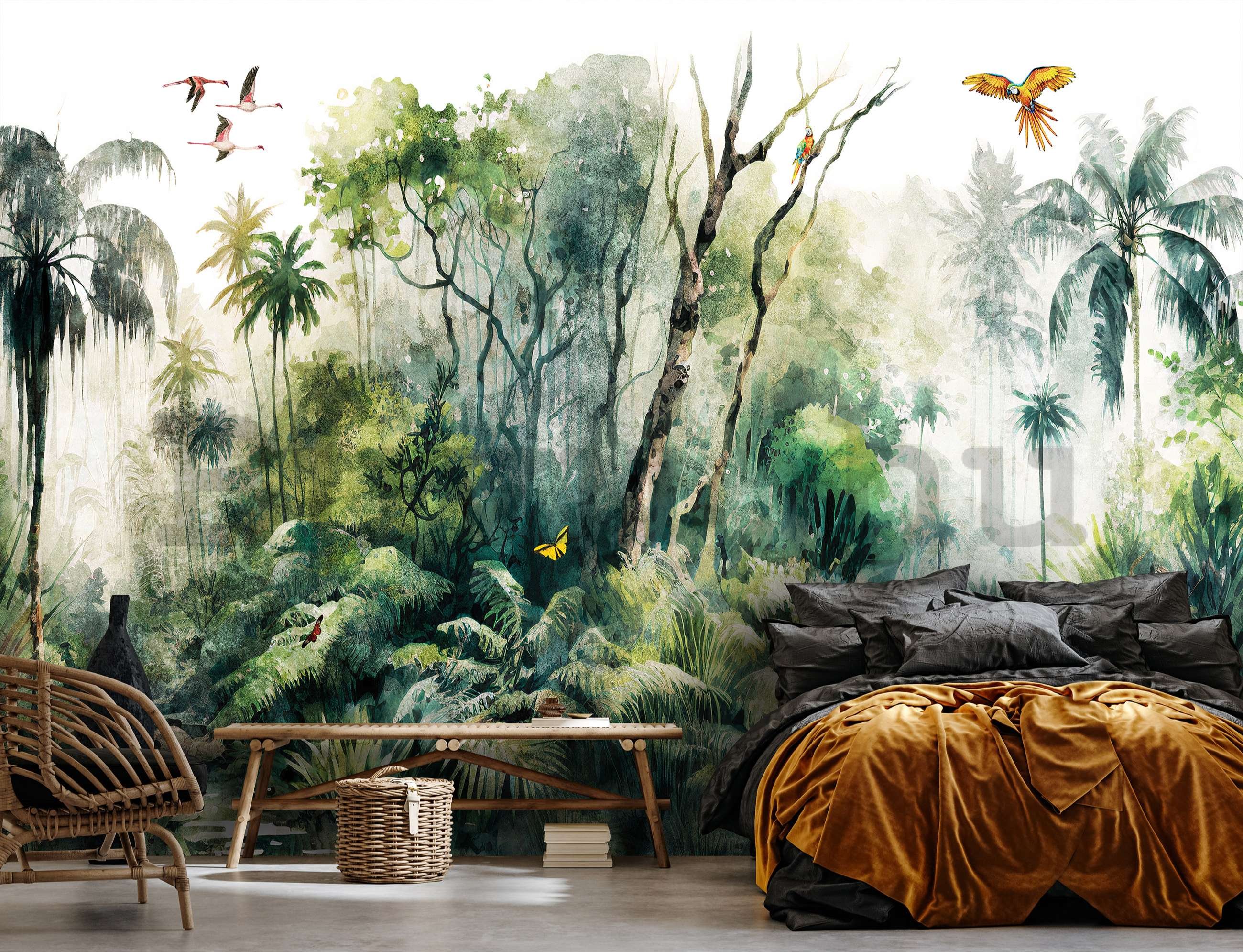 Vlies fotótapéta: Az esőerdőben (festett) - 254x184 cm