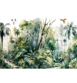 Vlies fotótapéta: Az esőerdőben (festett) - 254x184 cm