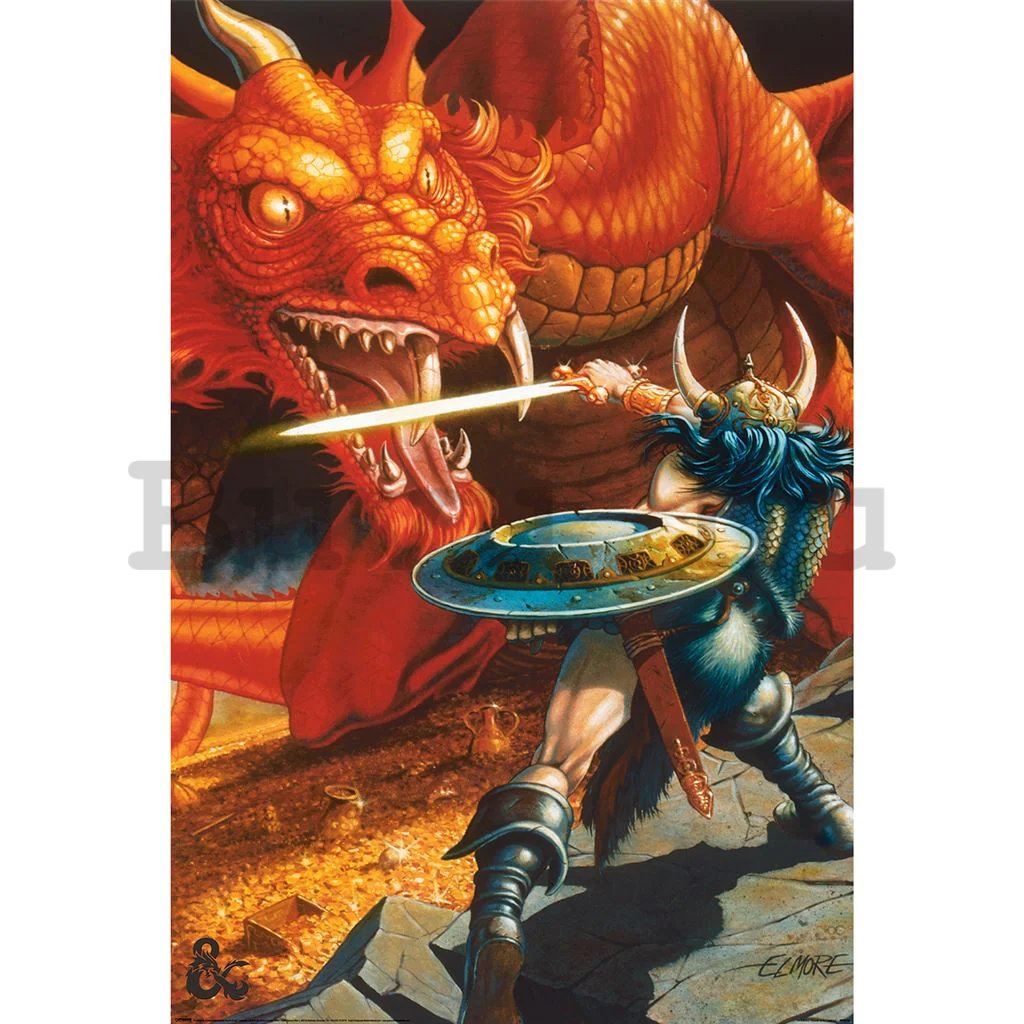 Poster - Dungeons & Dragons (Classic Red Dragon Battle)