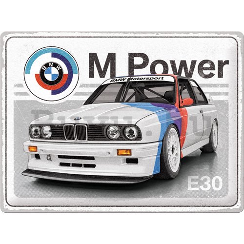 Fémtáblák: BMW Motorsport M Power E30 - 40x30 cm