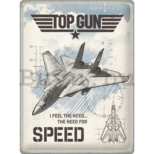 Fémtáblák: Top Gun - Jet - 30x40 cm