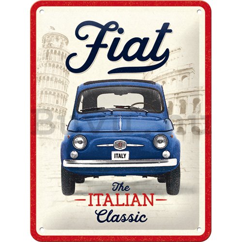 Fémtáblák: Fiat 500 (The Italian Classic) - 15x20 cm